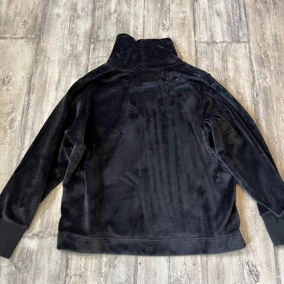 Athleta Double Cozy Karma Funnel Neck Sweatshirt, Black, Size Large - Picture 4 of 7